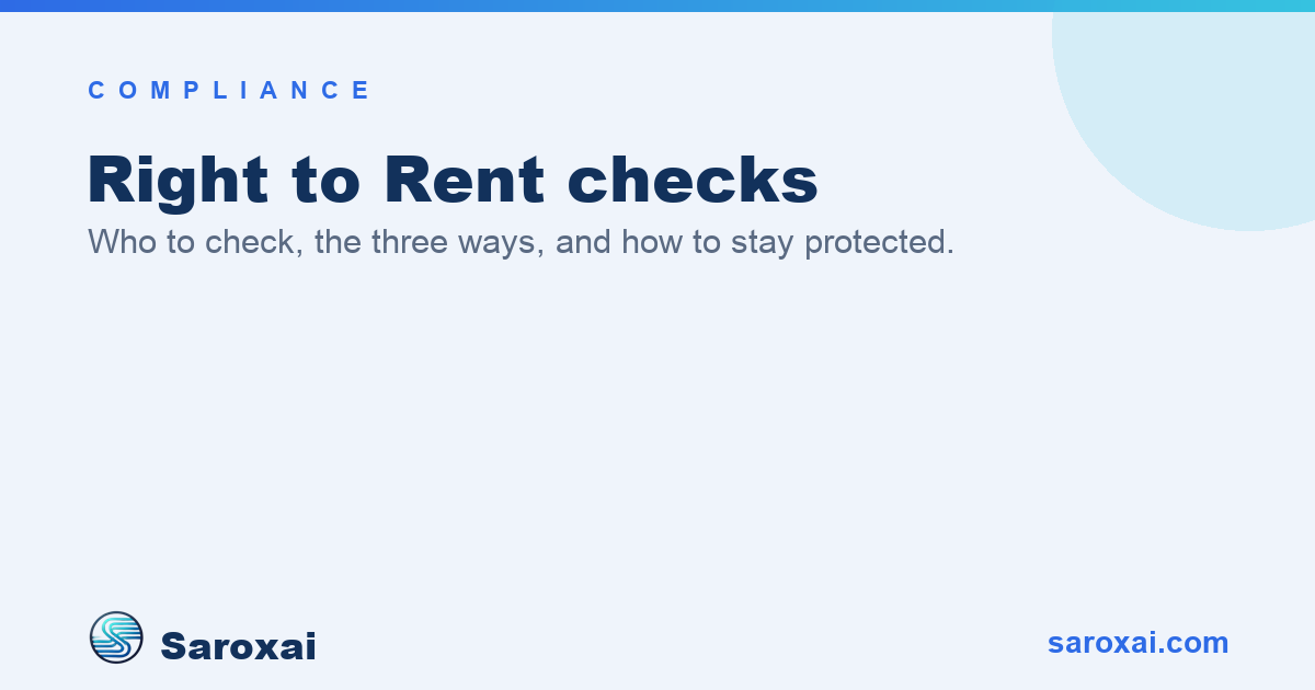 Right to Rent checks guide